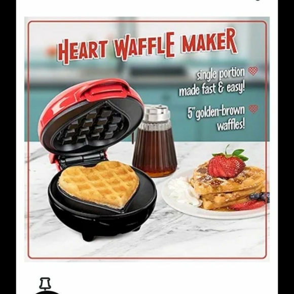 NIB Mini Heart Waffle Maker, Warranty, - Picture 11 of 11